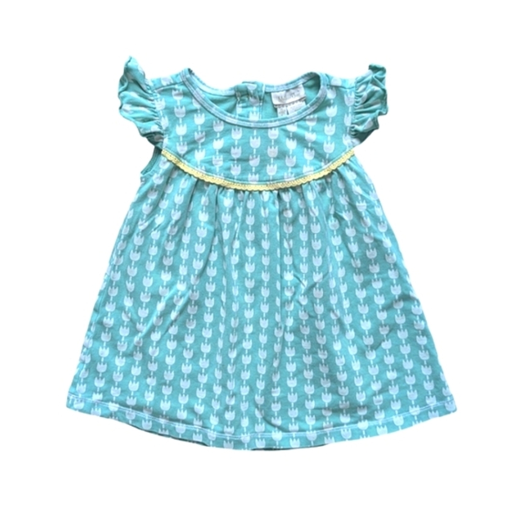 Matilda Jane Tulip Festival Teal Green Dress - Size 12-18M